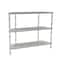 38" x 46.5" White Washed Wooden 2 Shelf Storage Shelving Unit